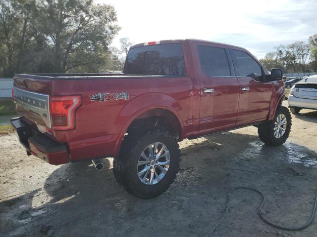 1FTEW1EF5FFB11981 - 2015 FORD F150 SUPERCREW RED photo 3