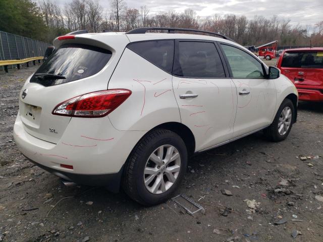 JN8AZ1MU8CW100415 - 2012 NISSAN MURANO S WHITE photo 3