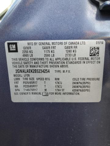 2GNALAEK2E6234254 - 2014 CHEVROLET EQUINOX LS BLUE photo 13