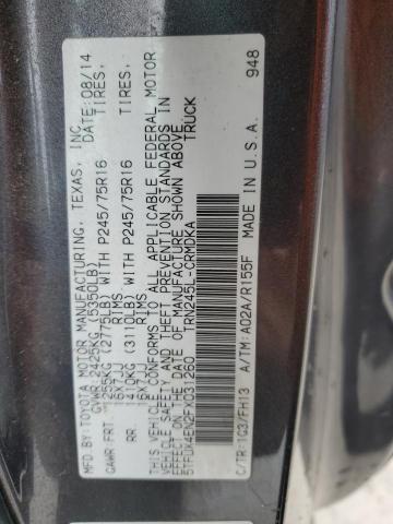 5TFUX4EN2FX031260 - 2015 TOYOTA TACOMA ACCESS CAB ნაცრისფერი ფოტო 12