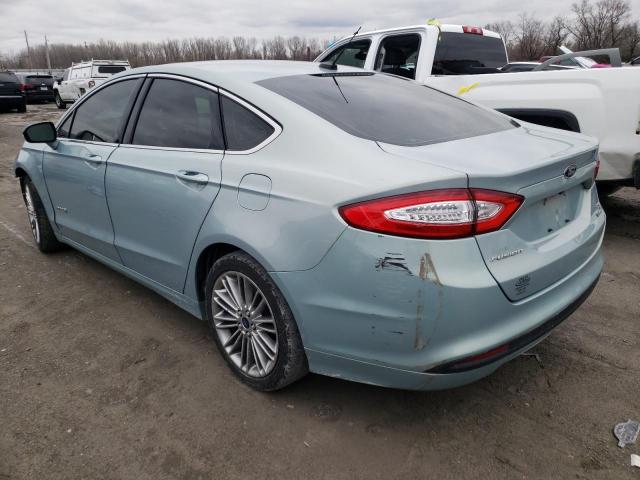 3FA6P0LU5ER391373 - 2014 FORD FUSION SE HYBRID BLUE photo 2