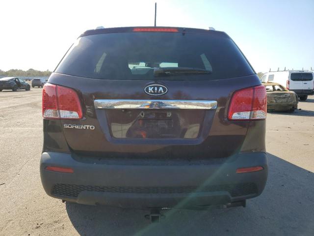 5XYKT3A65DG316319 - 2013 KIA SORENTO LX RED photo 6