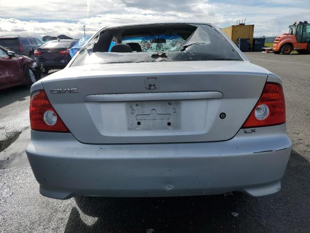 1HGEM22505L051066 - 2005 HONDA CIVIC LX SILVER photo 6