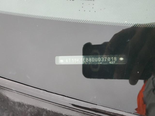 4T1BK1EB8DU037018 - 2013 TOYOTA AVALON BASE 银色 照片 12