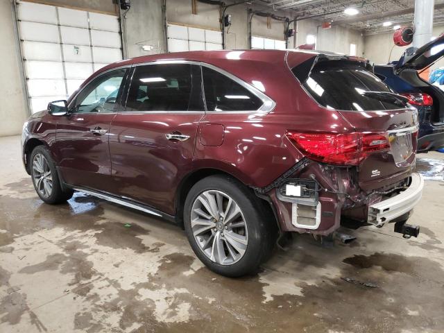 5FRYD4H52HB011401 - 2017 ACURA MDX TECHNOLOGY BURGUNDY photo 2