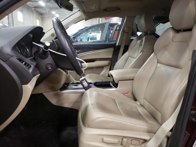 5FRYD4H52HB011401 - 2017 ACURA MDX TECHNOLOGY BURGUNDY photo 7