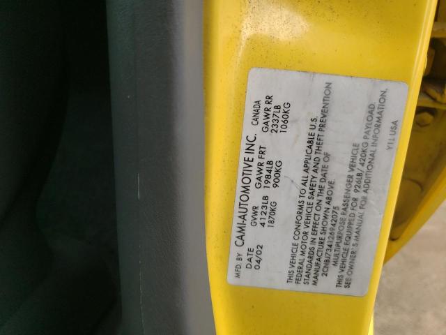 2CNBJ734126942075 - 2002 CHEVROLET TRACKER ZR2 黄色 照片 13