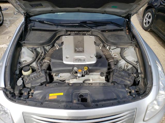 JNKBV61F48M260260 - 2008 INFINITI G35 SILVER photo 11