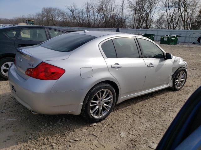 JNKBV61F48M260260 - 2008 INFINITI G35 SILVER photo 3