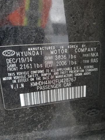 KMHDH4AH2FU428767 - 2015 HYUNDAI ELANTRA SE CHARCOAL photo 13