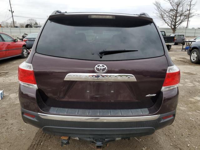 5TDDK3EH5DS223942 - 2013 TOYOTA HIGHLANDER LIMITED MAROON photo 6