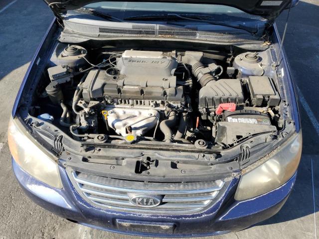 KNAFE222195637708 - 2009 KIA SPECTRA EX BLUE photo 11