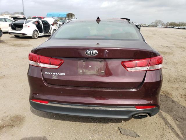 5XXGT4L38JG225530 - 2018 KIA OPTIMA LX MAROON photo 6