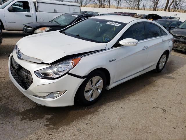 KMHEC4A47FA133648 - 2015 HYUNDAI SONATA HYBRID WHITE photo 1