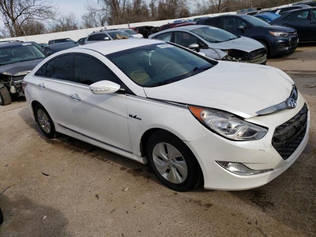 KMHEC4A47FA133648 - 2015 HYUNDAI SONATA HYBRID WHITE photo 4