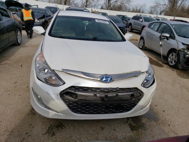 KMHEC4A47FA133648 - 2015 HYUNDAI SONATA HYBRID WHITE photo 5