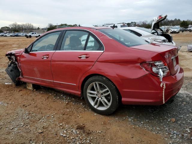 WDDGF4HB9ER314118 - 2014 MERCEDES-BENZ C 250 RED photo 2