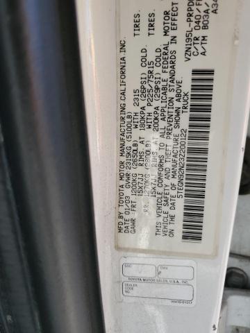 5TEGN92N23Z200122 - 2003 TOYOTA TACOMA DOUBLE CAB PRERUNNER WHITE photo 13