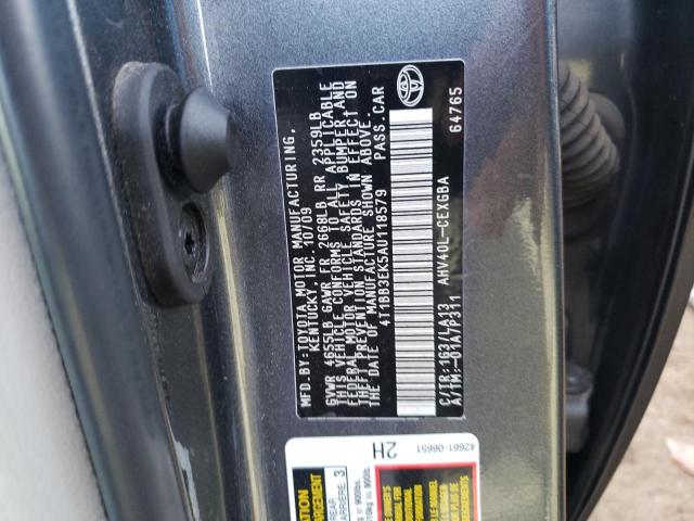 4T1BB3EK5AU118579 - 2010 TOYOTA CAMRY HYBRID GRAY photo 12