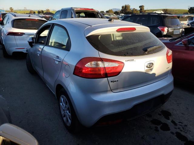 KNADN5A36D6292441 - 2013 KIA RIO EX SILVER photo 2