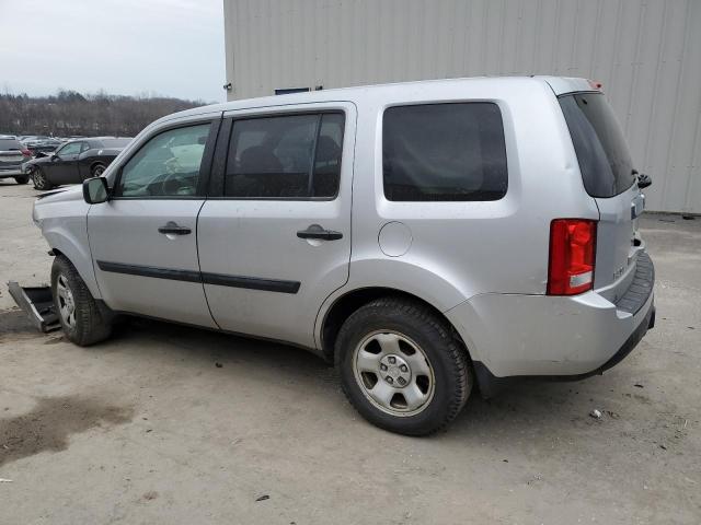 5FNYF4H29CB037665 - 2012 HONDA PILOT LX SILVER photo 2