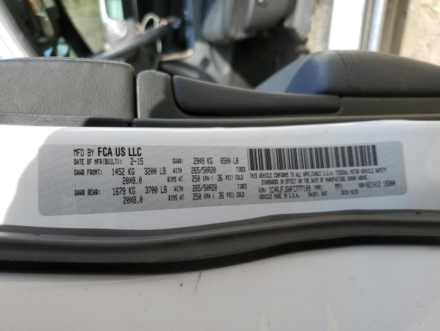 1C4RJFJG0FC777109 - 2015 JEEP GRAND CHER SUMMIT თეთრი ფოტო 13