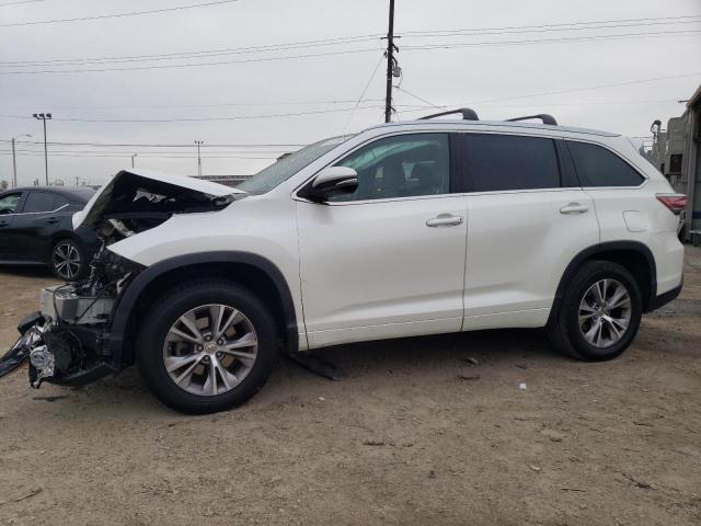 5TDKKRFH2ES023417 - 2014 TOYOTA HIGHLANDER XLE WHITE photo 1