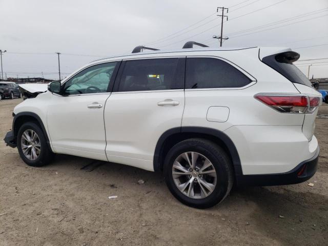 5TDKKRFH2ES023417 - 2014 TOYOTA HIGHLANDER XLE WHITE photo 2