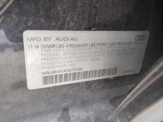 WAUAFAFL4FA070398 - 2015 AUDI A4 PREMIUM BLACK photo 12