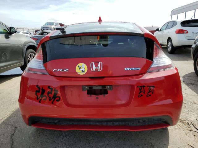 JHMZF1D47DS000515 - 2013 HONDA CR-Z RED photo 6