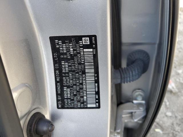 JHMCR6F39HC002524 - 2017 HONDA ACCORD HYBRID SILVER photo 12