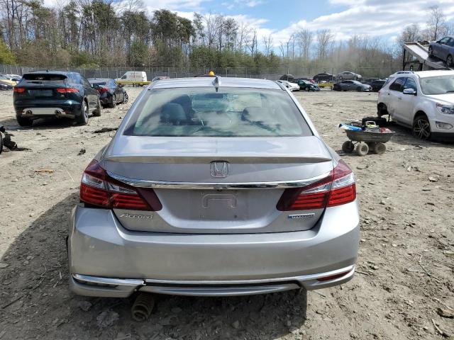 JHMCR6F39HC002524 - 2017 HONDA ACCORD HYBRID SILVER photo 6