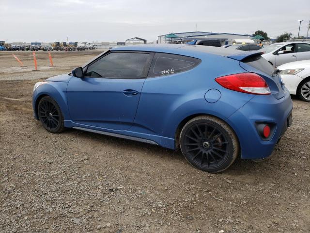 KMHTC6AE2GU257807 - 2016 HYUNDAI VELOSTER TURBO BLUE photo 2