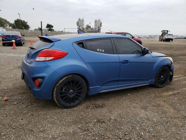 KMHTC6AE2GU257807 - 2016 HYUNDAI VELOSTER TURBO BLUE photo 3