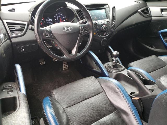 KMHTC6AE2GU257807 - 2016 HYUNDAI VELOSTER TURBO BLUE photo 8