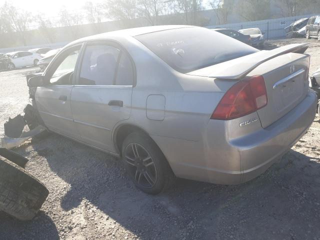 1HGES16561L026709 - 2001 HONDA CIVIC LX SILVER photo 2