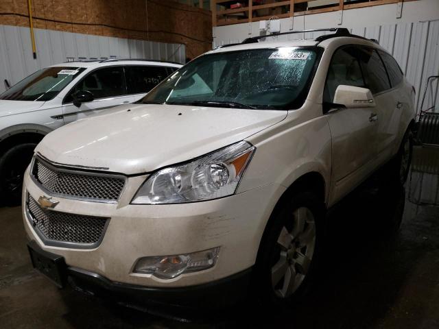 1GNKVLED8BJ186656 - 2011 CHEVROLET TRAVERSE LTZ WHITE photo 1