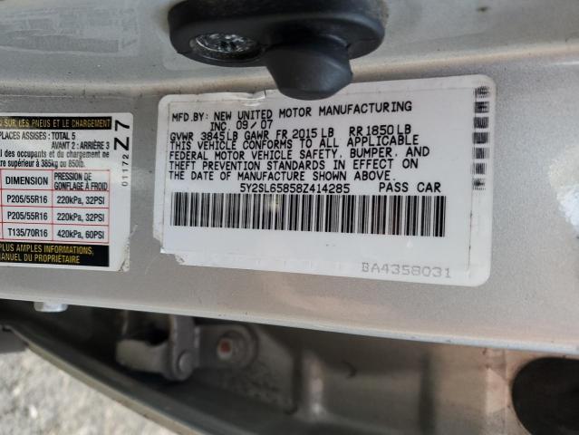 5Y2SL65858Z414285 - 2008 PONTIAC VIBE SILVER photo 13