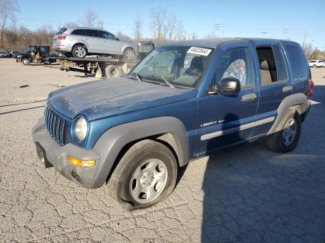 1J4GL48K63W553198 - 2003 JEEP LIBERTY SPORT BLUE photo 1