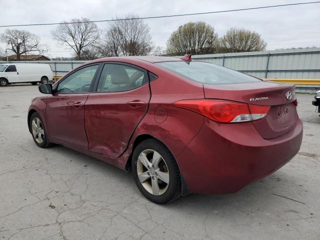 5NPDH4AE0DH315336 - 2013 HYUNDAI ELANTRA GLS RED photo 2