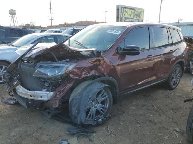 5FNYF8H59MB043162 - 2021 HONDA PASSPORT EXL BURGUNDY photo 1