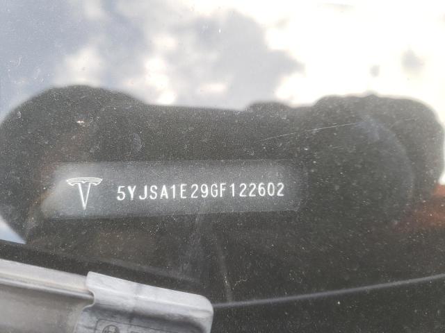 5YJSA1E29GF122602 - 2016 TESLA MODEL S ვერცხლისფერი ფოტო 12