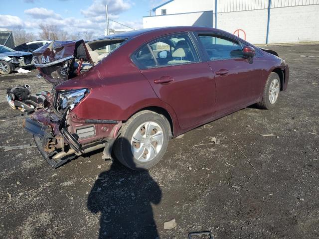 19XFB2F5XFE267729 - 2015 HONDA CIVIC LX BURGUNDY photo 3