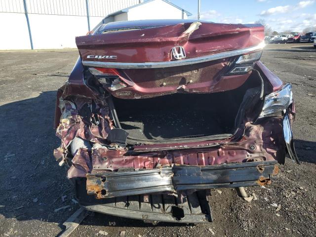 19XFB2F5XFE267729 - 2015 HONDA CIVIC LX BURGUNDY photo 6