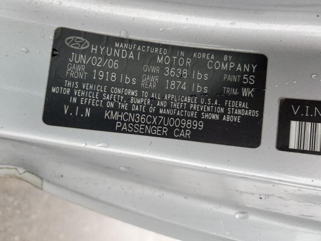 KMHCN36CX7U009899 - 2007 HYUNDAI ACCENT SE SILVER photo 13