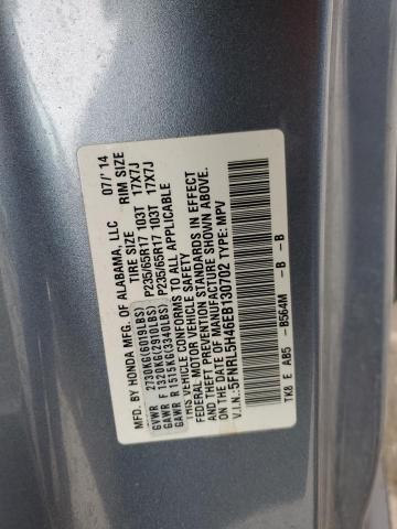 5FNRL5H46EB130702 - 2014 HONDA ODYSSEY EX BLUE photo 13