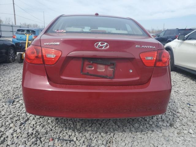 KMHDU46DX7U234149 - 2007 HYUNDAI ELANTRA GLS RED photo 6