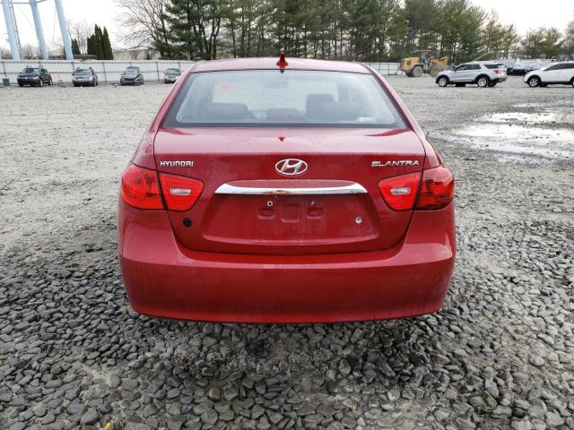 KMHDU4AD8AU835932 - 2010 HYUNDAI ELANTRA BLUE MAROON photo 6