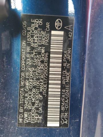 JTKDE177250047896 - 2005 TOYOTA SCION TC Mavi foto 12
