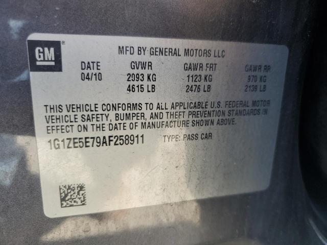 1G1ZE5E79AF258911 - 2010 CHEVROLET MALIBU LTZ CHARCOAL photo 12